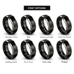 font options for inside engraving on black & gray cross patte templar rings