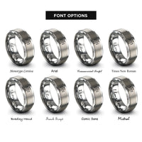 font options for inside engraving on grey cross patte templar rings