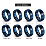 font options for inside engraving on blue crossbow bolt rings