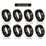font options for inside engraving on black crossed cannons rings