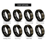 font options for inside engraving on gunmetal & black crossed cutlasses rings