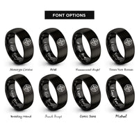 font options for inside engraving on black crosshair reticle rings