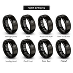 font options for inside engraving on black crosshair reticle rings