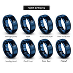 font options for inside engraving on blue crosshair target rings