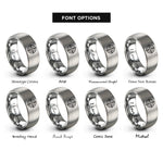 font options for inside engraving on gray crosshair target rings