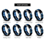font options for inside engraving on blue & grey crown chakra sahasrara rings