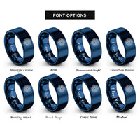 font options for inside engraving on blue crown chakra sahasrara rings