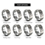 font options for inside engraving on silver crown chakra sahasrara rings