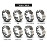 font options for inside engraving on silver crown chakra sahasrara rings