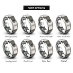 font options for inside engraving on silver crown chakra sahasrara rings