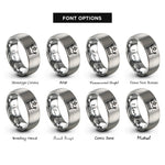 font options for inside engraving on gray crown crown rings