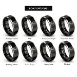 font options for inside engraving on black & grey crt monitor rings