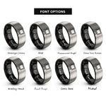 font options for inside engraving on black & gray crt monitor rings