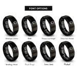 font options for inside engraving on black crt monitor rings