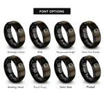font options for inside engraving on gunmetal & black crt monitor rings