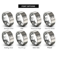 font options for inside engraving on silver cruiser board rings