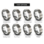 font options for inside engraving on gray crux (southern cross) rings