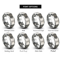 font options for inside engraving on gray crux (southern cross) rings