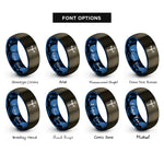 font options for inside engraving on gunmetal & blue crux (southern cross) rings