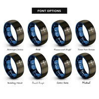 font options for inside engraving on gunmetal & blue crux (southern cross) rings