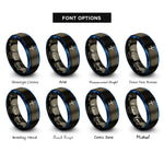 font options for inside engraving on gunmetal & blue crux (southern cross) rings