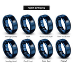 font options for inside engraving on blue css3 rings