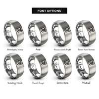 font options for inside engraving on grey css3 rings