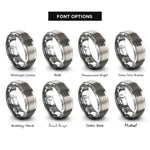 font options for inside engraving on gray css3 rings