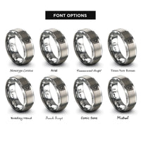 font options for inside engraving on gray css3 rings