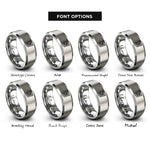 font options for inside engraving on grey css3 rings