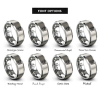 font options for inside engraving on grey css3 rings