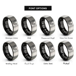 font options for inside engraving on black & gray cthulhu rings
