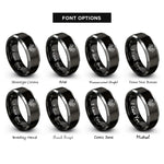 font options for inside engraving on black & gray cthulhu rings