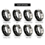 font options for inside engraving on black & grey cthulhu rings