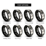 font options for inside engraving on black & grey cthulhu rings