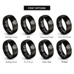 font options for inside engraving on black cthulhu rings