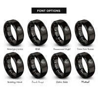 font options for inside engraving on black cthulhu rings