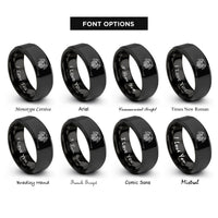 font options for inside engraving on black cthulhu rings