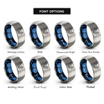 font options for inside engraving on blue & silver cthulhu rings