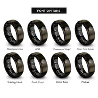 font options for inside engraving on gunmetal & black cthulhu rings