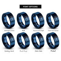 font options for inside engraving on blue ctrl key rings