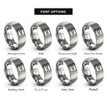 font options for inside engraving on grey ctrl key rings