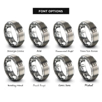 font options for inside engraving on grey ctrl key rings