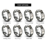 font options for inside engraving on grey ctrl key rings