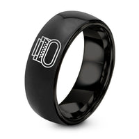 Customized Day Mother’s Gifts – black tungsten daytona international speedway ring