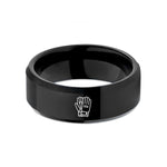 customized jewelry for women – black tungsten riding gloves wedding band