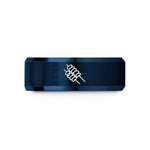 customized jewelry for women – blue tungsten suya skewers wedding band