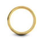 unique presents for her – suya skewers engraving on gold & blue tungsten wedding band