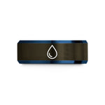 unique presents for her – gunmetal & blue tungsten water droplet wedding band