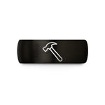 custom jewelry for women – black tungsten hammer wedding band
